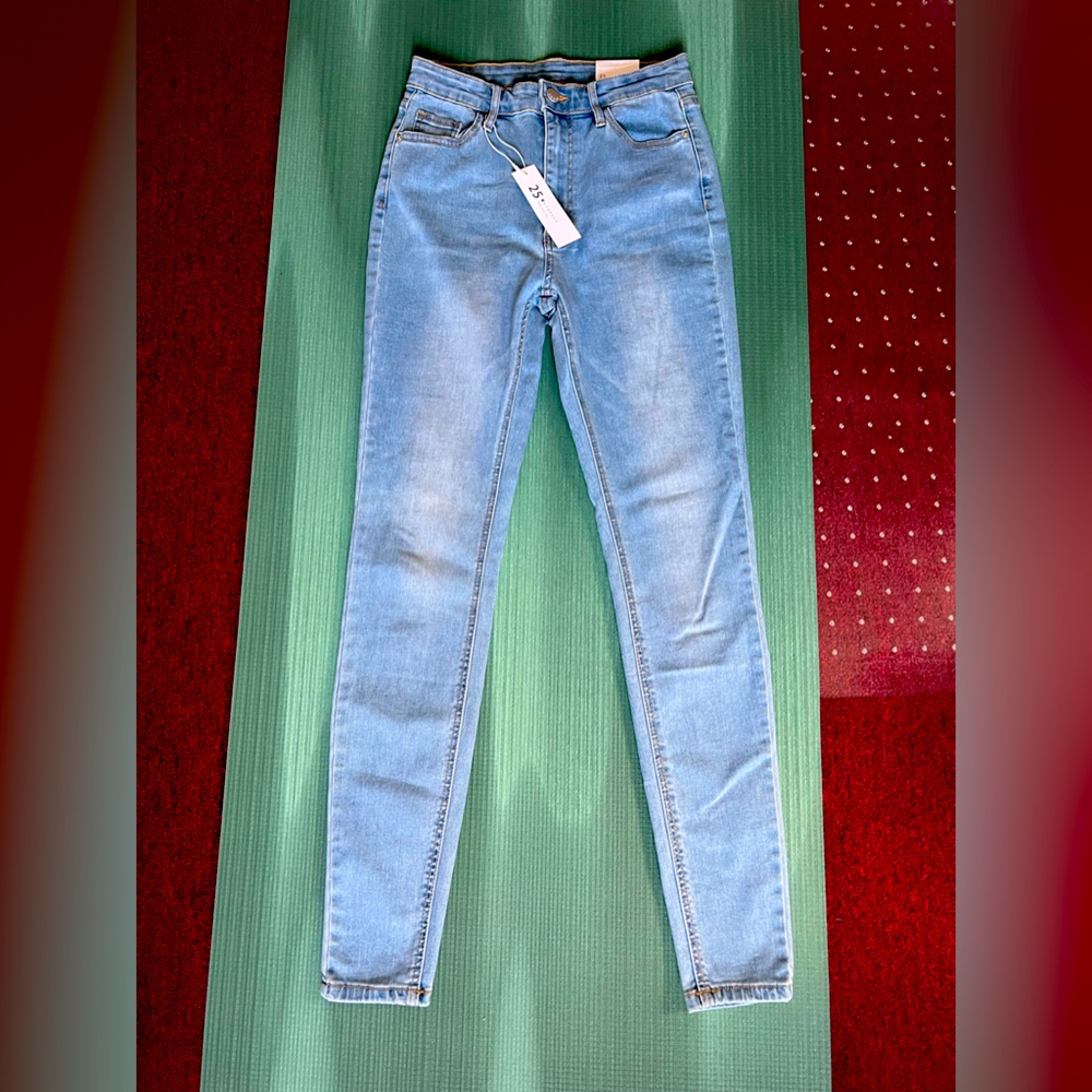 Shein light wash jeans size:25